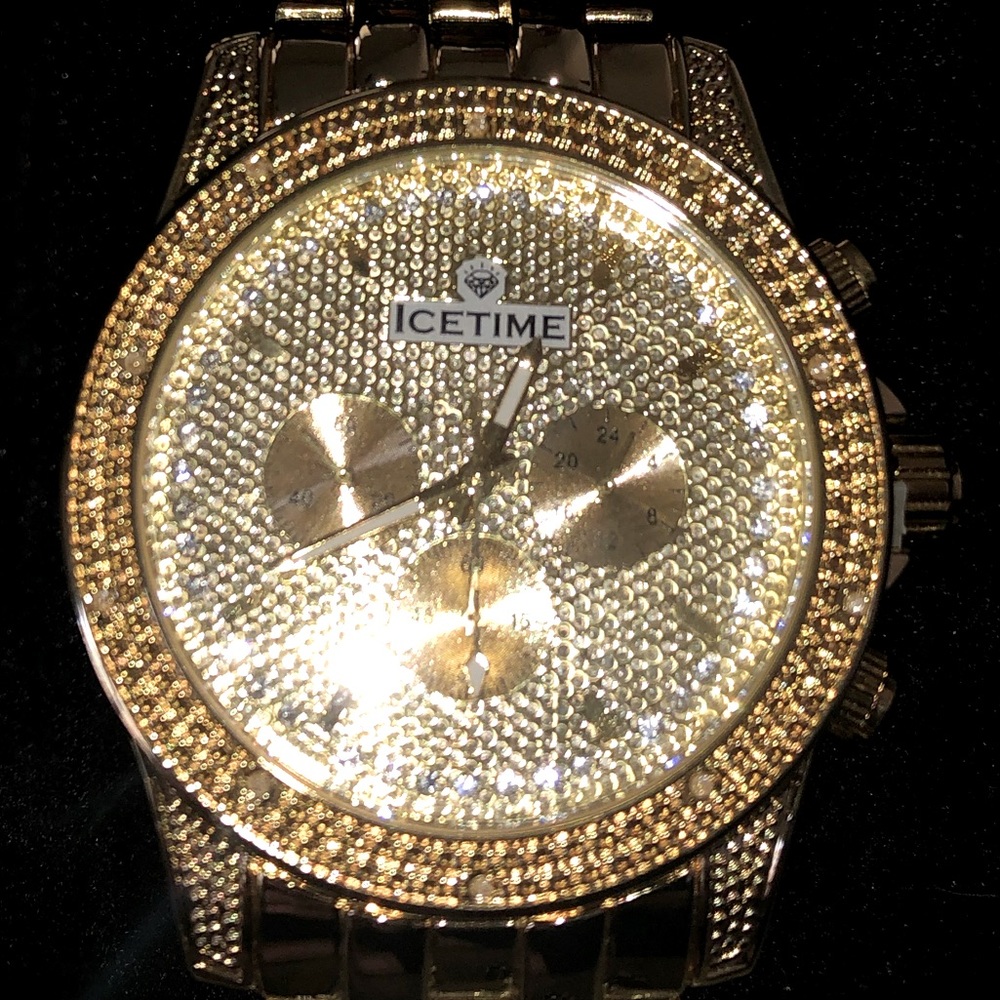 Men’s REAL DIAMOND custom watch certified 1/4cttw!